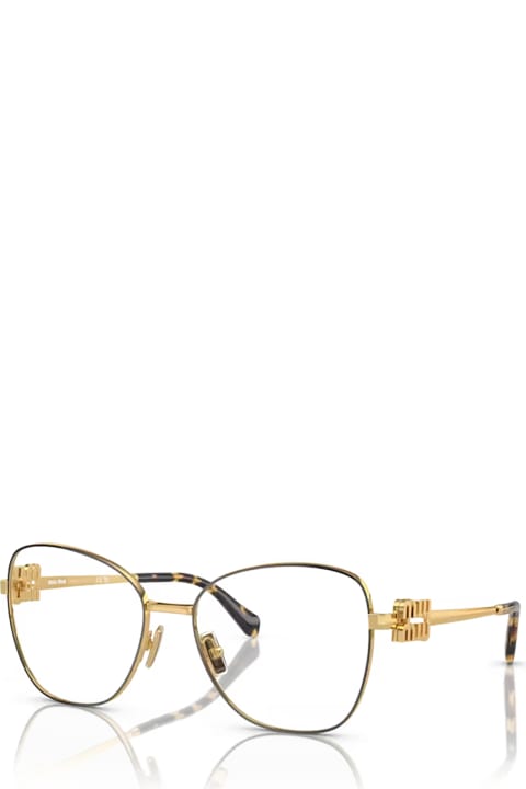 Miu Miu Eyewear Eyewear for Women Miu Miu Eyewear Mu 50xv Black / Gold Glasses