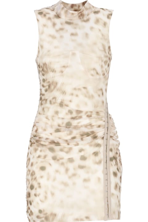 Rotate by Birger Christensen Dresses for Women Rotate by Birger Christensen Blurry Snow Leopard Dress