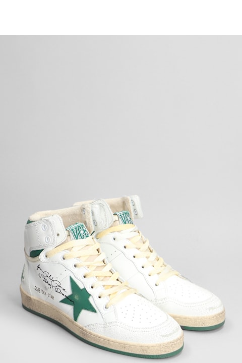 メンズ Golden Gooseのシューズ Golden Goose Sky Star Sneakers In White Leather