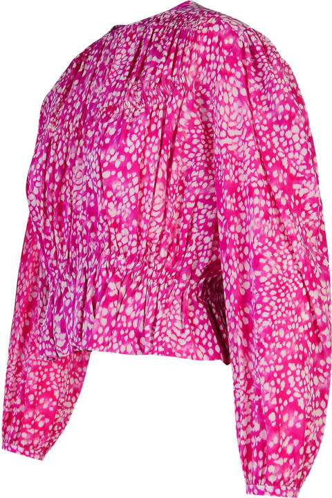 Topwear for Women Isabel Marant 'gelina' Fuchsia Silk Blend Blouse