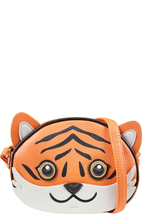 Accessories & Gifts for Girls Molo Casual Orange Tiger-shaped Bag For Girl