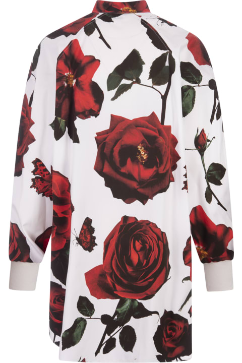 Fashion for Women Alexander McQueen Short Shirt Dress With Tudor Rose Print