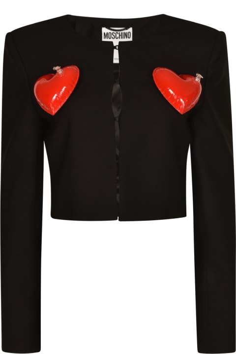 Fashion for Women Moschino Inflatable Heart Applique Cropped Jacket