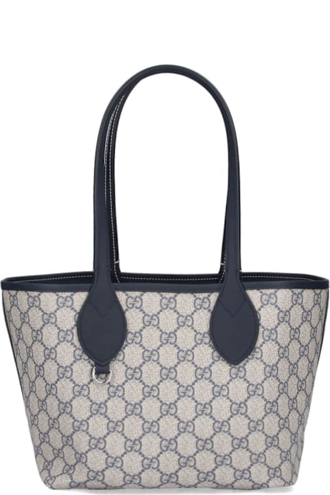 【送料&関税込】Gucci Small Reversible Tote Bag tostissima Gucci Totissima small reversible tote in dark blue denim
