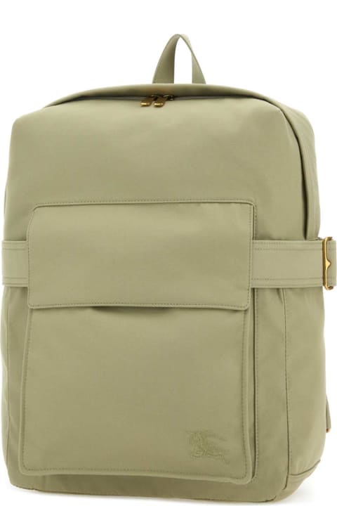 Backpacks for Men Burberry Pastel Green Polyester Blend Trench Backpack