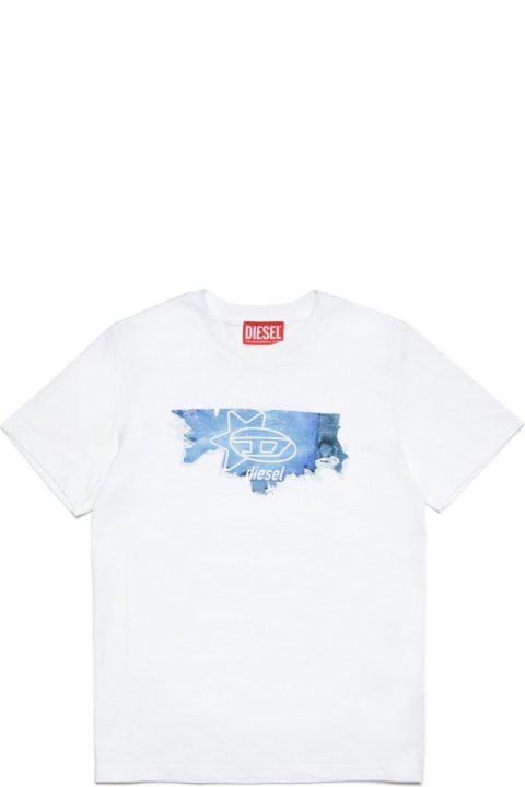 ガールズ DieselのTシャツ＆ポロシャツ Diesel Tallo Logo Printed Crewneck T-shirt