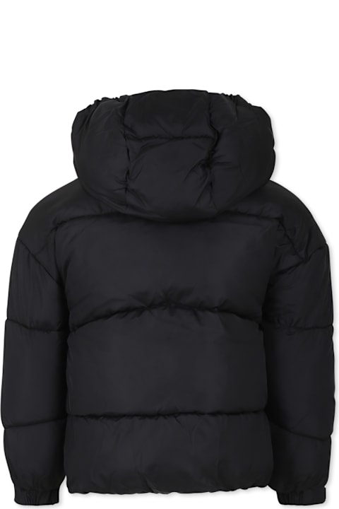 Calvin Klein for Kids Calvin Klein Black Down Jacket For Girl With Monogram