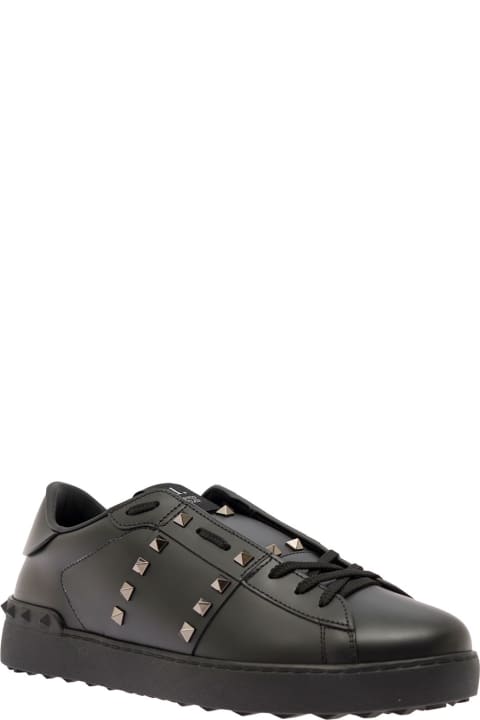 Sneaker | Rockstud Untitled | Vitello Tecnic Calf/rubber Sole/black Ru