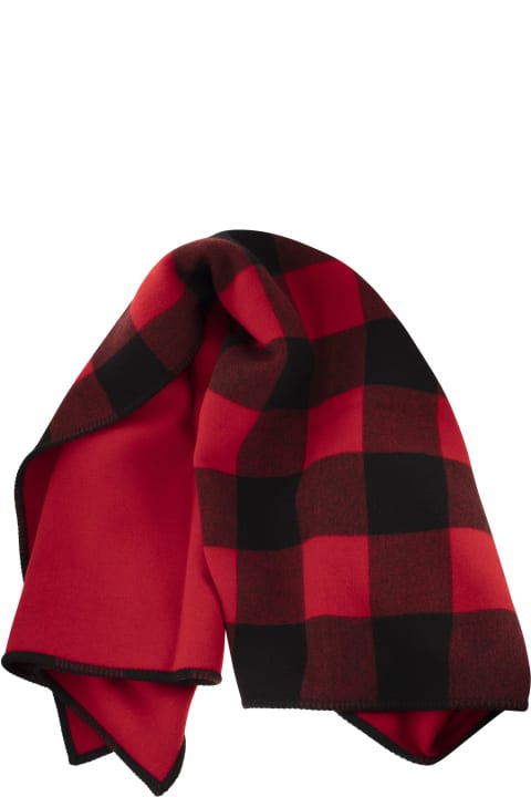 Scarves for Men Woolrich Pure Wool Check Scarf