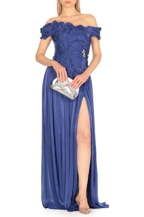 Costarellos Dresses for Women Costarellos Lurex Georgette Dress
