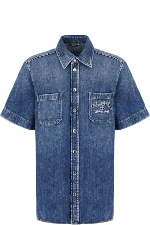 Dolce & Gabbana Shirts Sale for Men Dolce & Gabbana Blue Denim Shirt