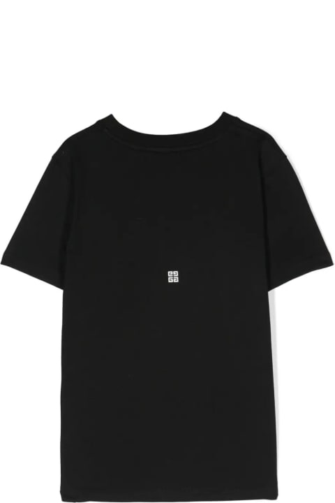Givenchyのボーイズ Givenchy Black T-shirt With 4g Givenchy Micro Logo