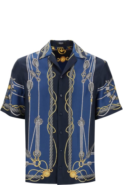 Versace for Men Versace Nautical Print Silk Shirt