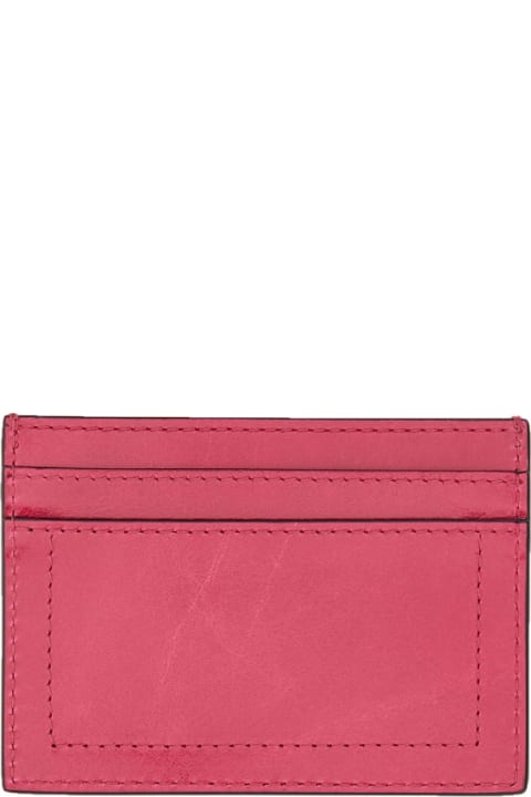 Wallets for Women Moschino Card Holder With Gold Plaque