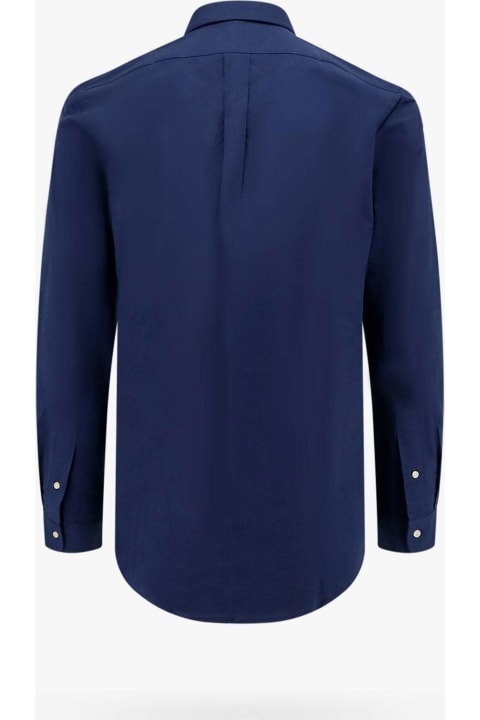 Polo Ralph Lauren for Men Polo Ralph Lauren Navy Blue Long-sleeved Shirt With Logo