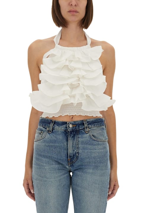 インテリア The Garment "cyprus Layer" Top With Ruffles