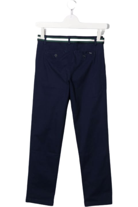 Polo Ralph Lauren Kids Boy's Blue Cotton Trousers With Belt
