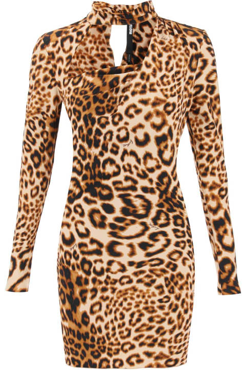 Fashion for Women Rotate by Birger Christensen Leopard Printed Jersey Mini Dress