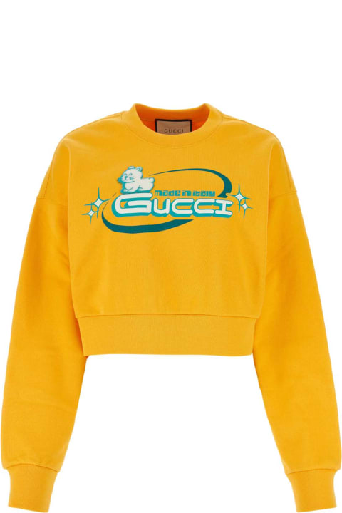 ウィメンズ Gucciのフリース＆ラウンジウェア Gucci Yellow Cotton Sweatshirt