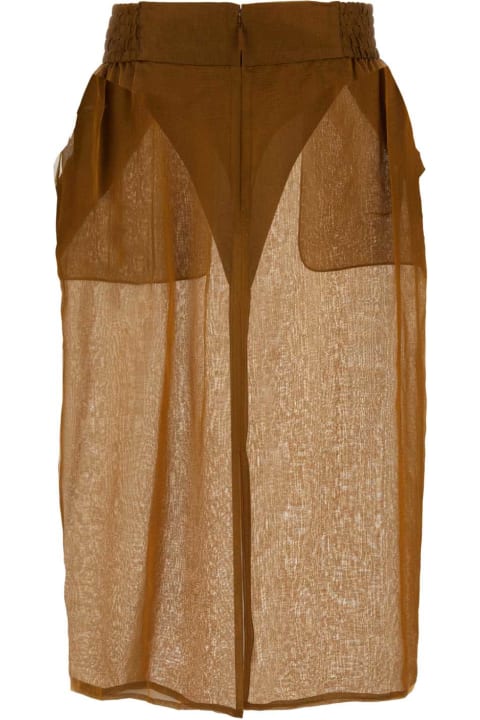 Fashion for Women Saint Laurent Copper Silk Skirt