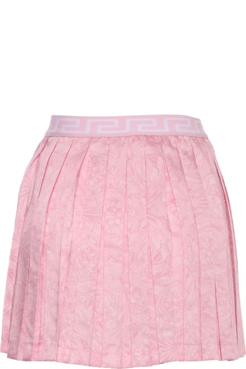 Bottoms for Girls Versace Pink Barocco Skirt
