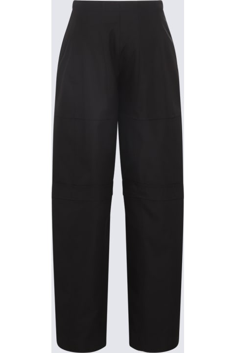 Jil Sander Pants & Shorts for Women Jil Sander Black Cotton Blend Wide Leg Pants
