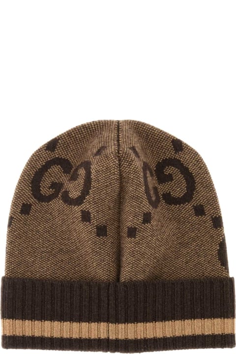Gucci Hats for Women Gucci Embroidered Cashmere Beanie Hat