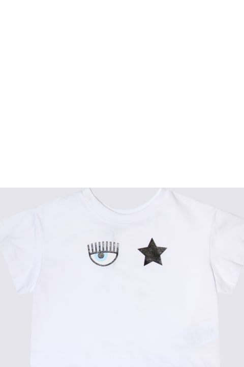 Chiara Ferragni T-Shirts & Polo Shirts for Girls Chiara Ferragni White Cotton T-shirt