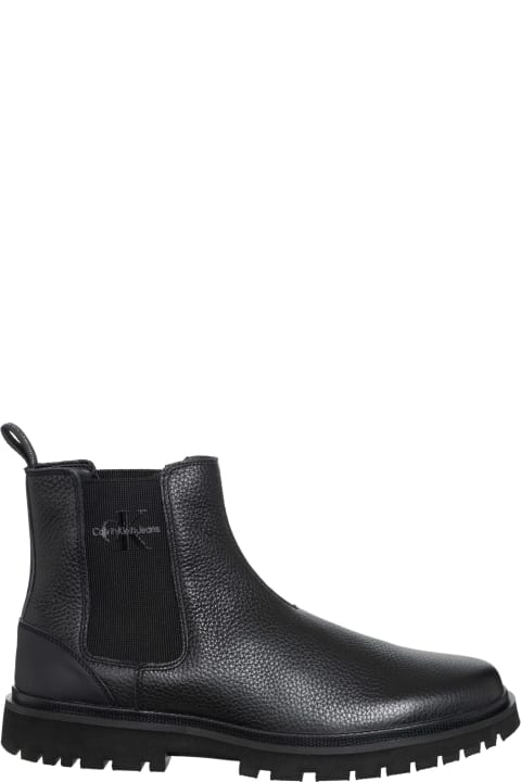 Boots for Men Calvin Klein Leather Ankle Boots