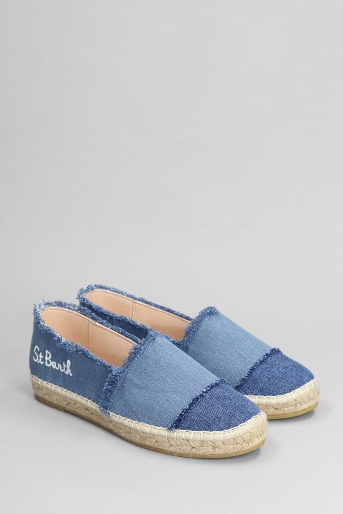 MC2 Saint Barth Flat Shoes for Women MC2 Saint Barth Mogan Espadrilles In Blue Cotton