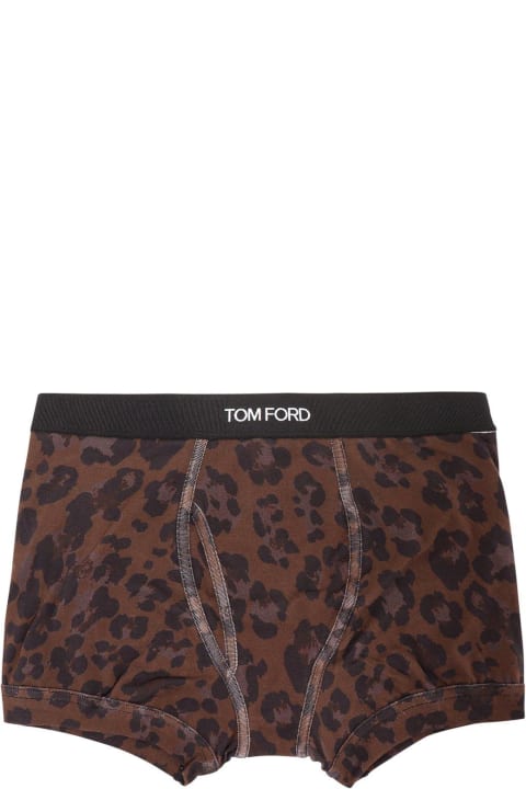 Underwear for Men Tom Ford Leopard Printed Boxer Briefs