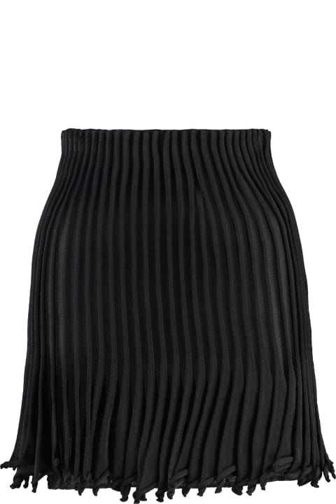 Skirts for Women Alaia Black Pleated Short Skirt