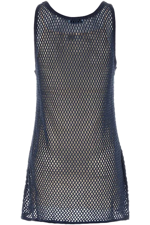 Prada Clothing for Women Prada Navy Blue Mesh Mini Dress