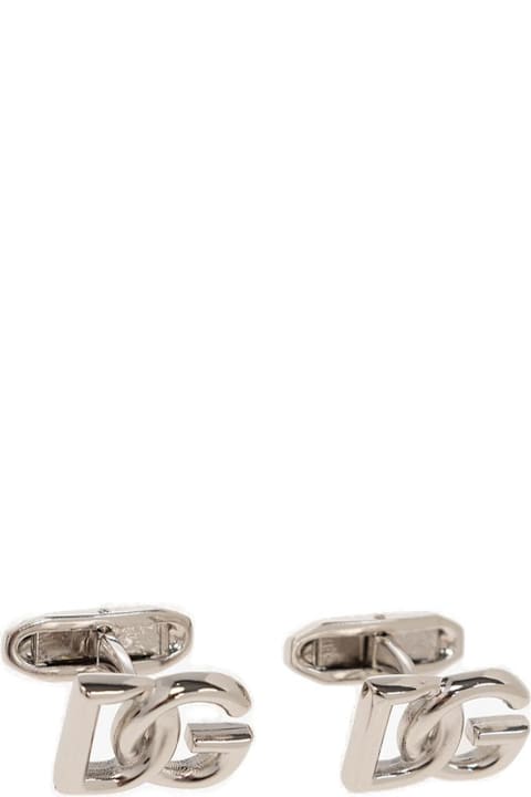 Cufflinks for Men Dolce & Gabbana Logo Plaque Cufflinks