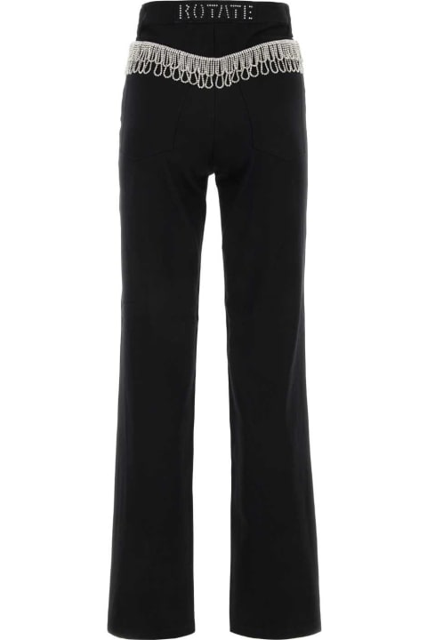 Rotate by Birger Christensen for Women Rotate by Birger Christensen Black Cotton Pant
