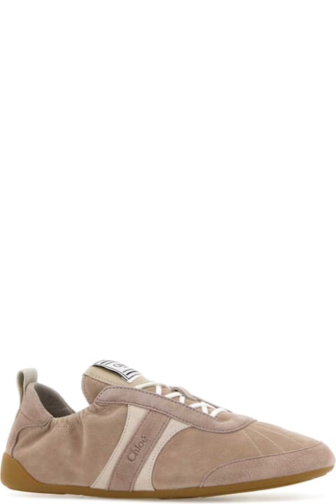 Chloé Cappuccino Suede Chloã¨ Kick Sneakers