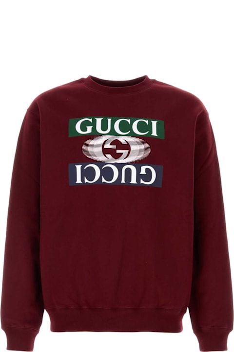 Gucci for Men Gucci Burgundy Cotton Sweatshirt