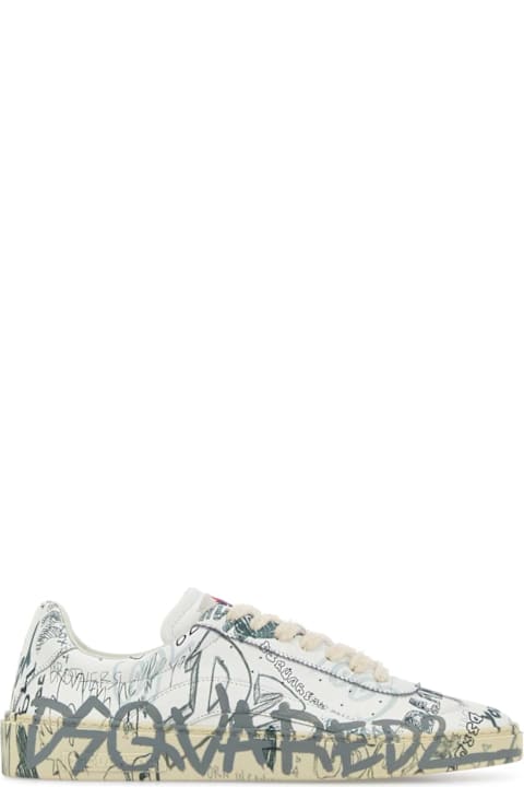 Dsquared2 Printed Leather Rider Sneakers