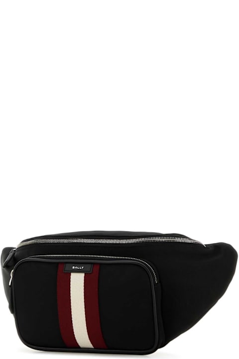 Bally Bags for Men Bally Black Canvas Code Belt Bag