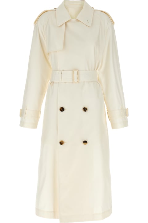 Sale for Women Burberry Long Silk Trench Coat