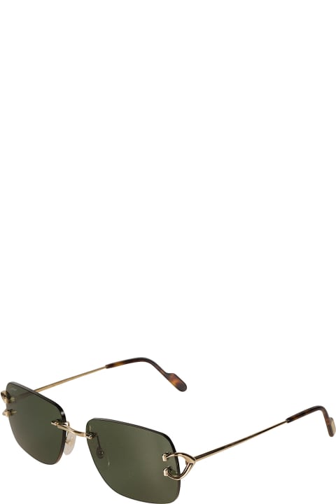 ウィメンズ Cartier Eyewearのアイウェア Cartier Eyewear Frame-less Square Sunglasses Sunglasses