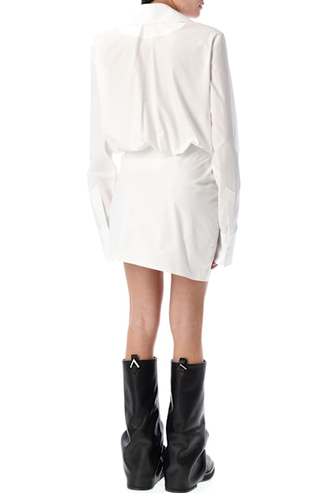 Homeware The Attico Striped Mini Shirt Dress