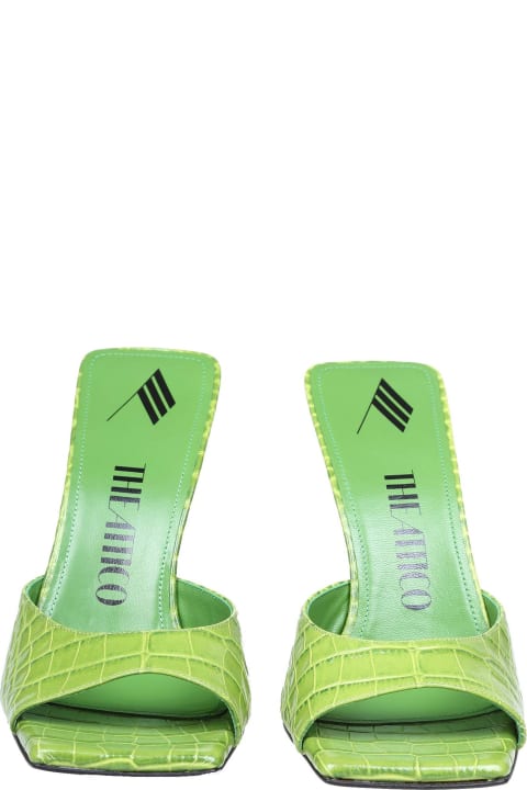 Homeware The Attico Mule Anais In Green Leather