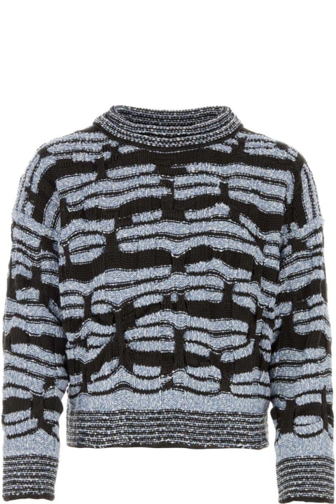 Sweaters for Men Bottega Veneta Embroidered Cotton Blend Sweater