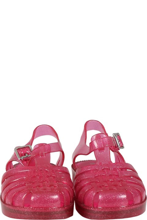 Shoes for Girls Melissa Fuchsia Sandals For Girl With Logo