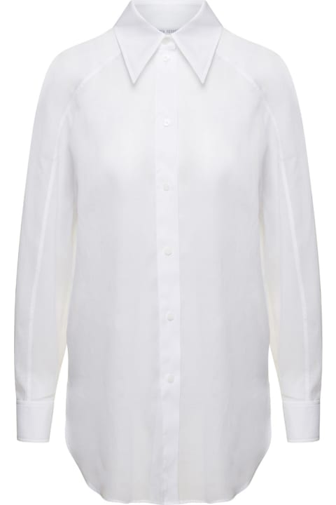Alberta Ferretti Clothing for Women Alberta Ferretti White Maxi Shirt In Cotton Organza Woman