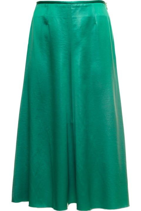 Nanushka for Women Nanushka Zoya Green Satin Skirt