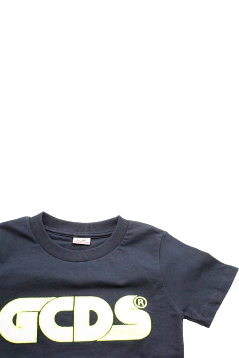 ボーイズ GCDSのTシャツ＆ポロシャツ GCDS Short-sleeved Crew Neck T-shirt With Fluorescent Lettering And Profiles