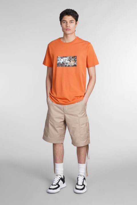 T-shirt In Orange Cotton