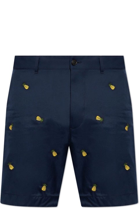 Dsquared2 Pants for Men Dsquared2 Motif Embroidered Chino Shorts